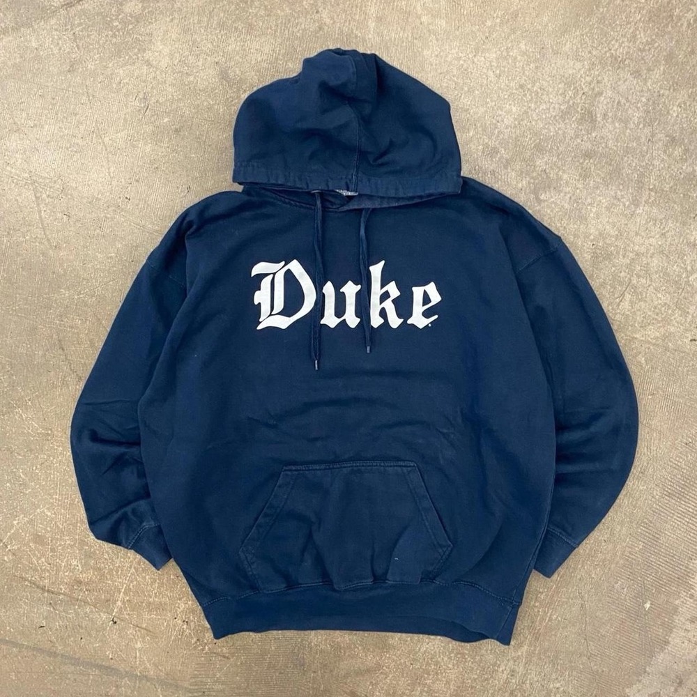 Vintage Duke University Blue Devils 90s Old English Spellout Hoodie Size XL